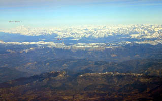 vue aérienne - Alpes -  - Mont Blanc (MB) - Mont Aiguille (MA) (17-01-2005)